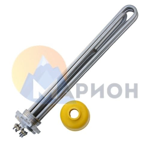 Блок ТЭН 3,0 кВт для воды 300 мм фланец G1 1/2" 220/380 В (трубка + колпак) SZH